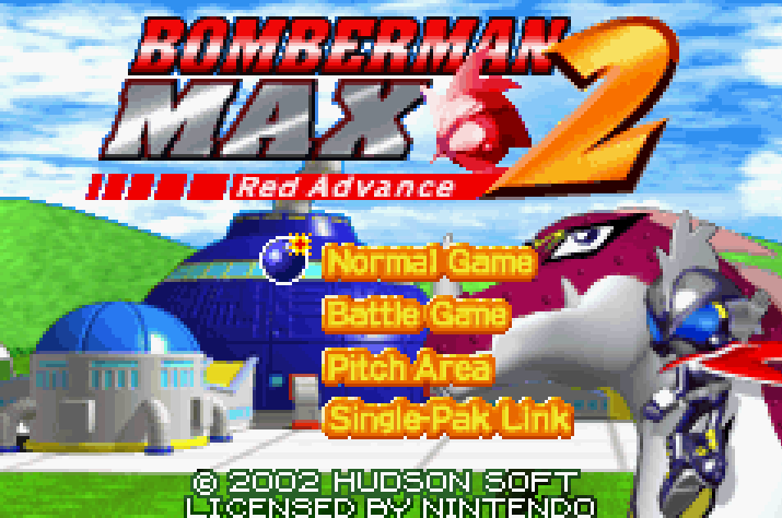 Bomberman Max 2 Red Title Screen